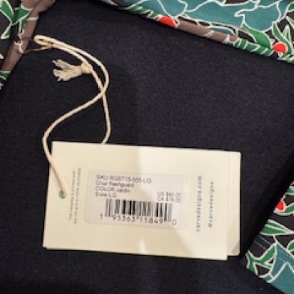 NEW WITH TAGS!  Carve Designs Cruz Long-Sleeve Rashguard in Jardin, Large $60 - Picture 3 of 6